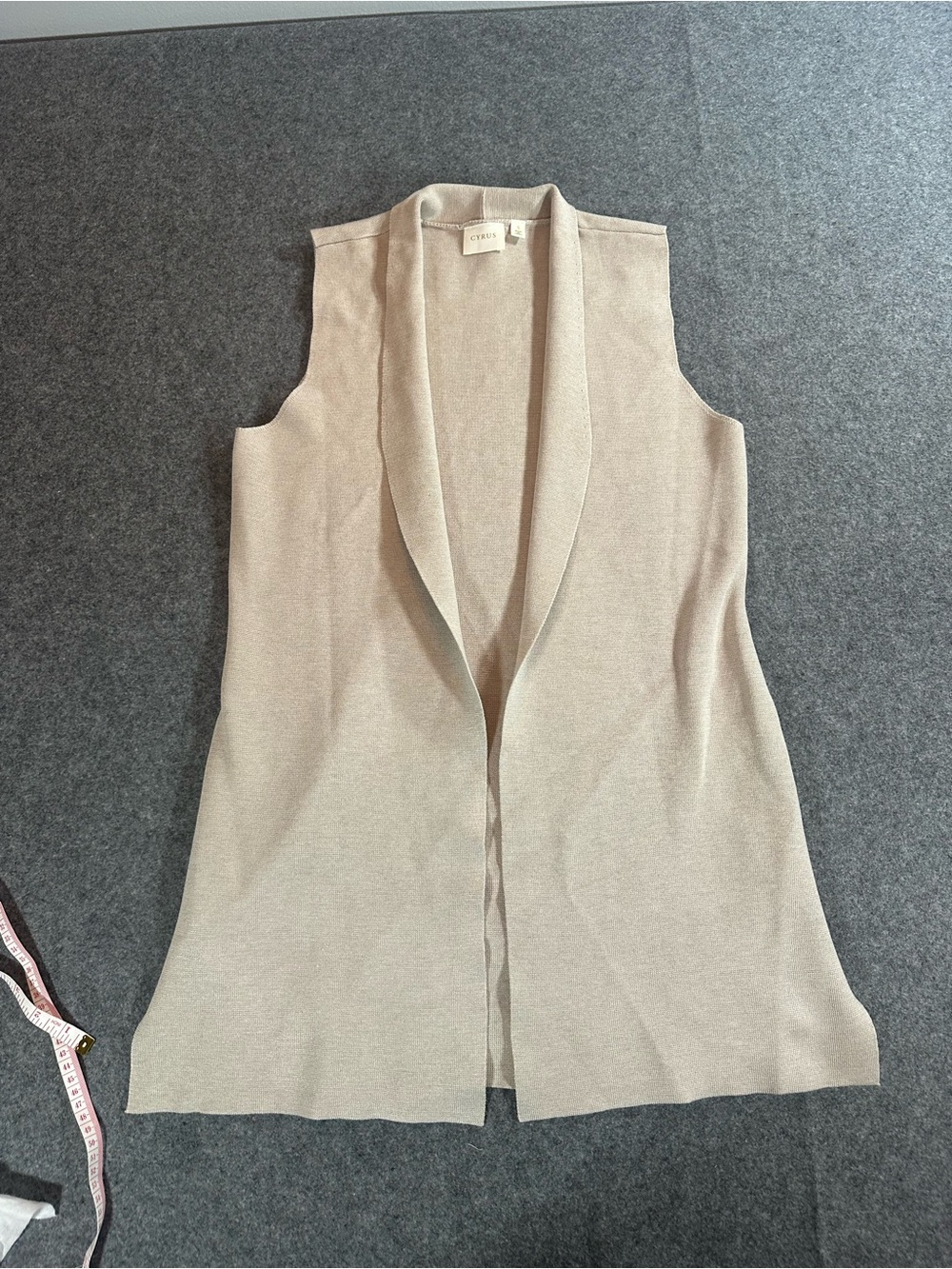 Cyrus Tan cardigan Knit Vest